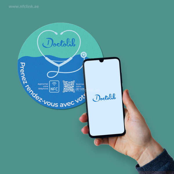NFC Doctolib Sticker for smart appointment booking