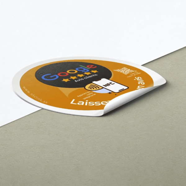 NFC Google Review Sticker – Tap to Collect 5-Star Reviews | NFC LINK UAE - Image 4