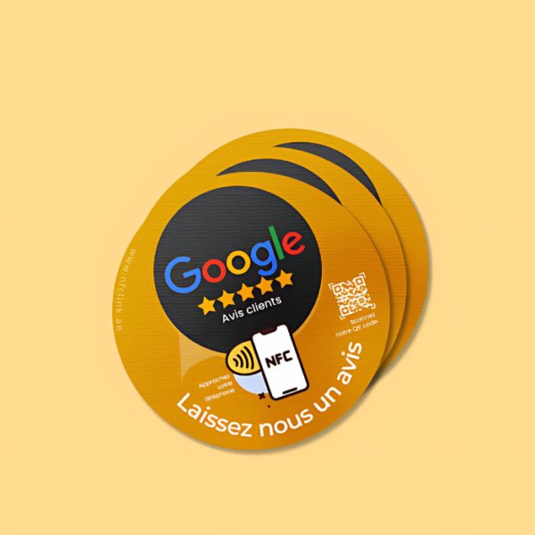 NFC Google Review Sticker – Tap to Collect 5-Star Reviews | NFC LINK UAE - Image 2