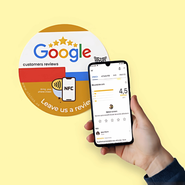 Google Review NFC Keychain Sticker – Collect Reviews with a Tap | NFC LINK - Image 2