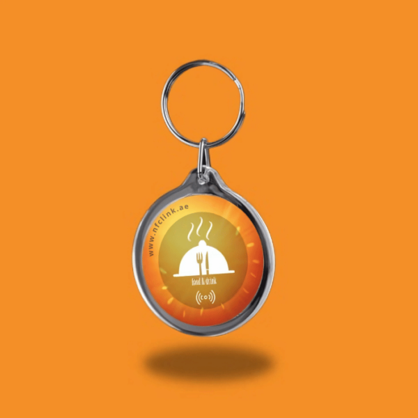 NFC Restaurant Keychain for contactless menu access in Dubai