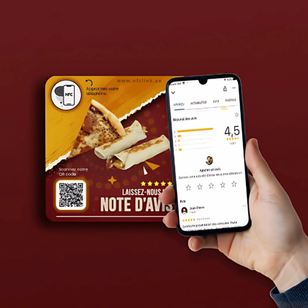 NFC Restaurant Board for Google Reviews and Menu Sharing