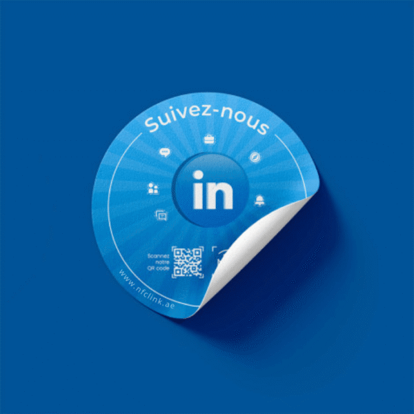NFC LinkedIn Sticker – Tap to Share Your Professional Profile | NFC LINK UAE - Image 4