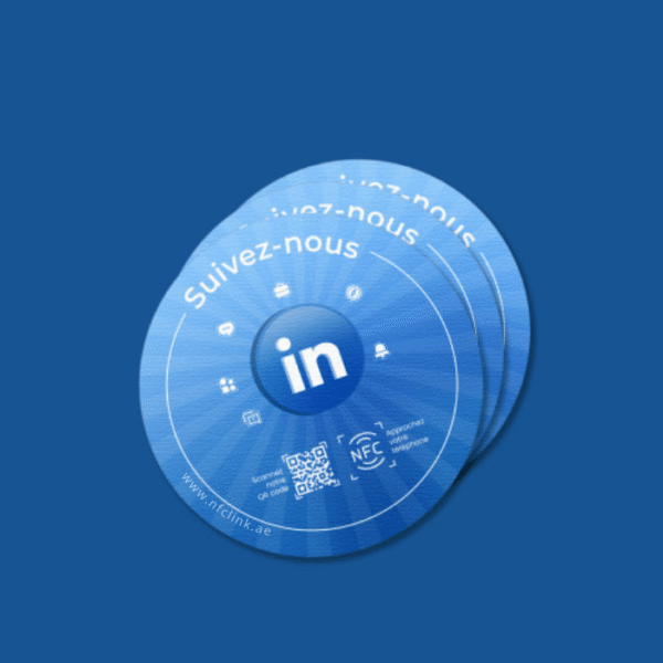 NFC LinkedIn Sticker – Tap to Share Your Professional Profile | NFC LINK UAE - Image 3