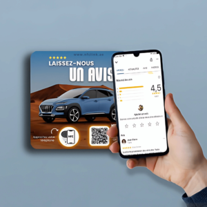 NFC Car Review Card for Google Ratings in Dubai